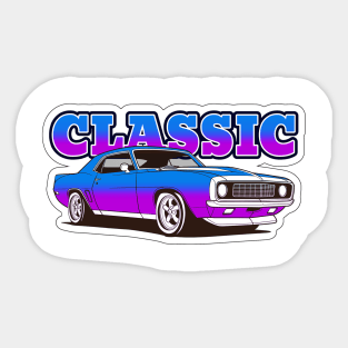 Classic Car- Camaro Illustration Sticker